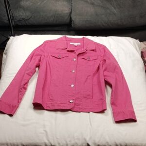 Croft & Barrow Womens Dark Salmon Colored Jacket Size Medium